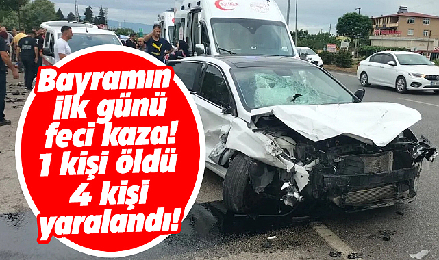 Samsun'da Kurban Bayramın ilk günü feci kaza! 1 kişi öldü 4 kişi yaralandı