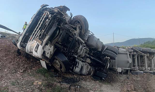 Samsun'un Kavak ilçesinde tanker kazası