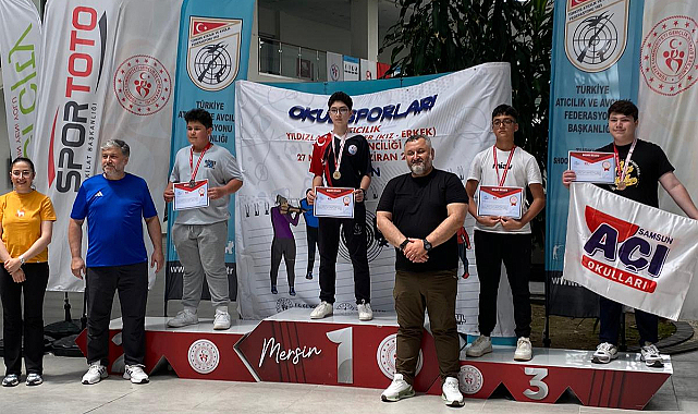 Samsunlu sporcular hedefi vurdu