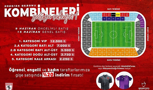 Samsunspor'da kombine fiyatları açıklandı