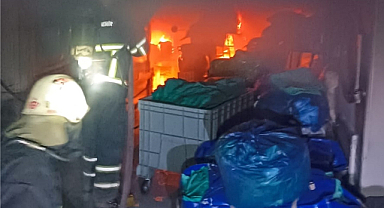 Aydın'da alevler içinde kalan kuru temizleme dükkanı harabeye döndü