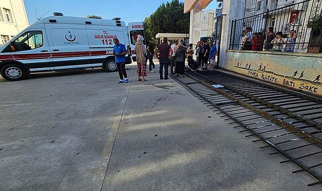 Aydın'ın Söke İlçesi'nde oynayan çocuğun üzerine okul bahçe kapısı düştü