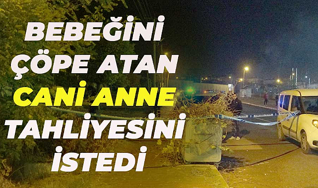 Bebeğini çöpe atan cani anne tahliyesini istedi