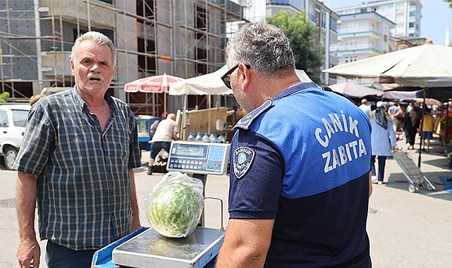 Canik zabıtasından sıkı denetim