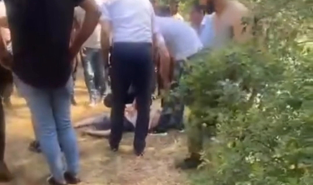 Dereye düşen çocuğunu kurtarmak isterken kendisi öldü