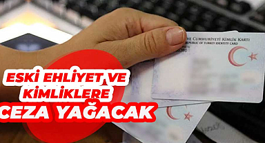 Eski tip ehliyeti olan yandı