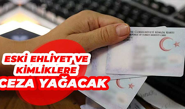 Eski tip ehliyeti olan yandı