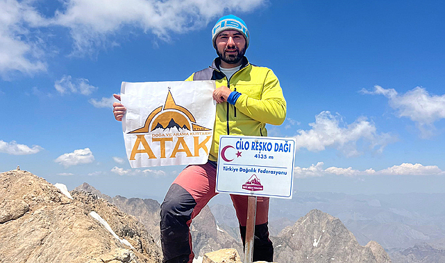 Giresunlu dağcı Cemre Demiröz  Cilo Dağı'nın Reşko zirvesine tırmandı