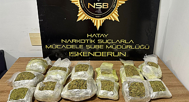 Hatay'da polisin dikkati sayesinde 8 kilo 865 gram esrar ele geçirildi