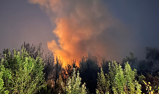 İzmir Buca'daki yangın 10 saattir söndürülemedi! Yerleşim yerleri tehlike altında