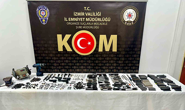 İzmir'de kaçak silah imalathanesine operasyon