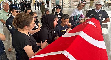 Kalp krizi geçiren polis Kızıltaş gözyaşları arasında uğurlandı