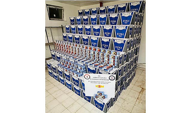 Samsun'da 3 milyon makaron ele geçirildi