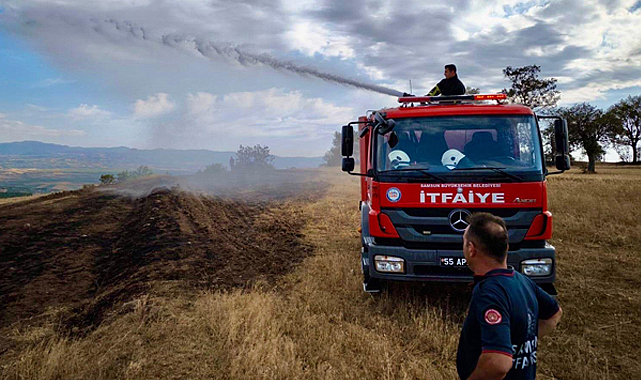 Samsun'da 6 ayda 371 anız yangınını kontrol altına alındı