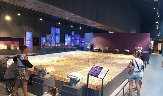 Samsun'da Amisos Mozaiği'ne yoğun ilgi