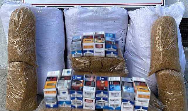 Samsun'da işyerinde  kaçak tütün ve makaron ele geçirildi