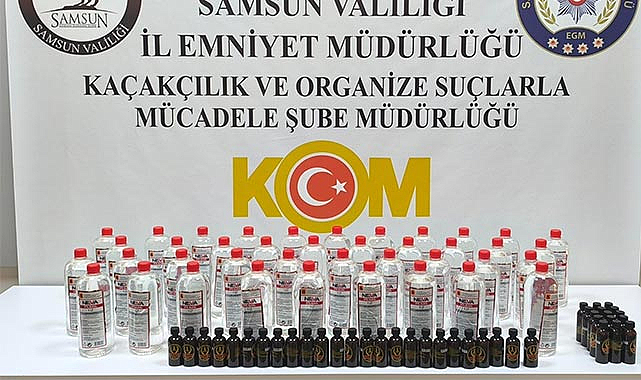 Samsun'da kaçak alkol operasyonu
