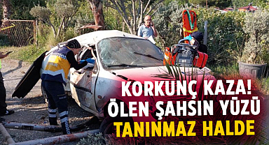 Samsun'da korkunç kaza! Ölen şahsın yüzü tanınmaz halde