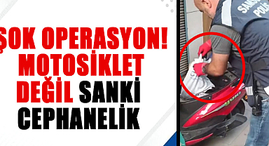 Samsun'da şok operasyon! Motosiklet değil sanki cephanelik