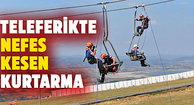 Samsun'da teleferikte nefes kesen kurtarma
