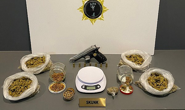 Samsun'da uyuşturucu operasyonunda esrar ve silah ele geçirildi