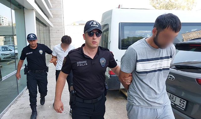 Samsun'da uyuşturucuyla yakalanan 3 kişi adliyede