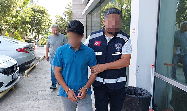 Samsun'da yakayı ele verdi