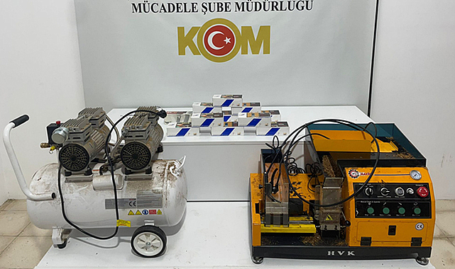 Samsun'da yasadışı makaron üreten kişiler yakalandı