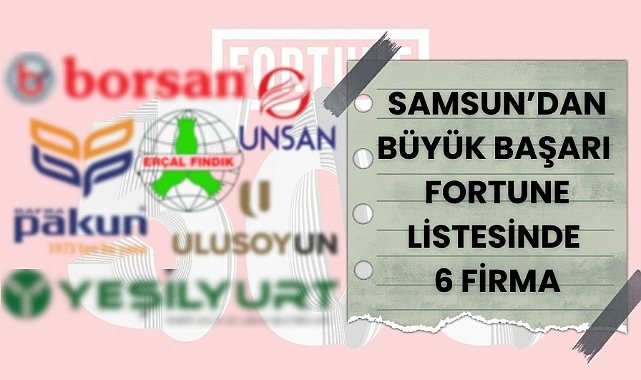Samsun'dan büyük başarı Fortune 500 Türkiye listesine 6 firma girdi