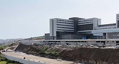 Samsun Şehir Hastanesi'nin yol yapım çalışmaları sürüyor