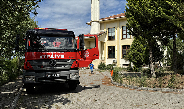 Samsun'un Atakum ilçesinde Atatepe Toki Camisi'nde yangın çıktı