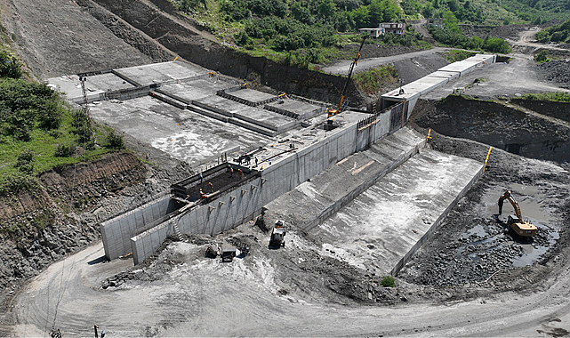 Samsun'un Salıpazarı İlçesi'nde baraj inşaatının devam ettiği açıklandı