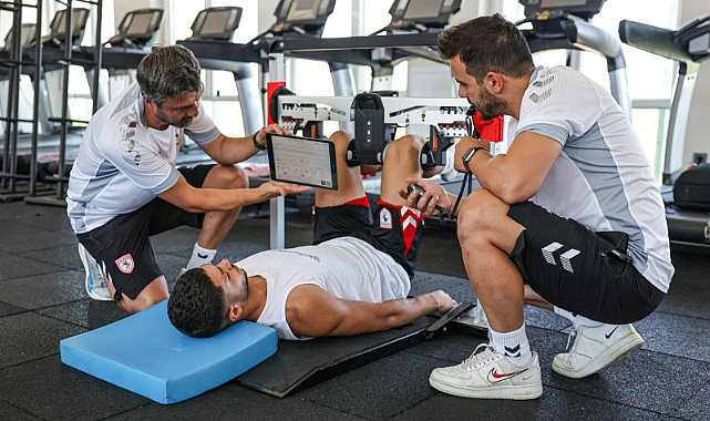 Samsunsporlu futbolcular testlerden geçiyor