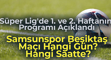Süper Lig'de 1. ve 2. hafta programı açıklandı! Samsunspor Beşiktaş maçı hangi gün hangi saatte?