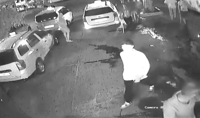 Taksi durağına sopalı baskın