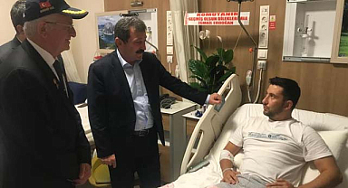 Vali Tavlı, Samsunlu yaralı askeri ziyaret etti