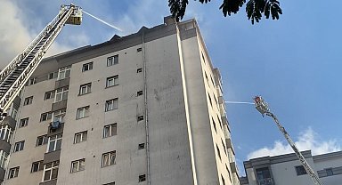 13 katlı binada korkutan yangın