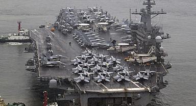 ABD'den İsrail'in savunmasına destek! ABD uçak gemisi Theodore Roosevelt Hürmüz Boğazı'na ulaştı