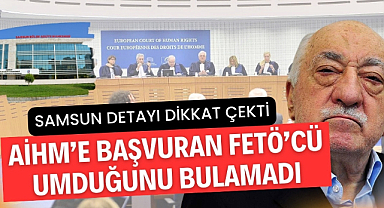 Avrupa İnsan Hakları Mahkemesi'ne başvuran FETÖ hükümlüsü umduğunu bulamadı Samsun detayı dikkat çekti