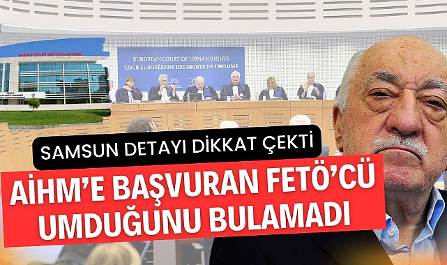 Avrupa İnsan Hakları Mahkemesi'ne başvuran FETÖ hükümlüsü umduğunu bulamadı Samsun detayı dikkat çekti