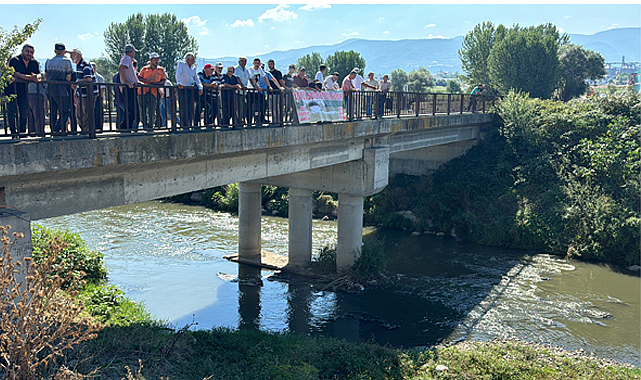 Bolu'da köylülerden Büyüksu Deresi eylemi