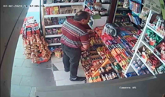 Büfe sahibinin dikkati, hırsızlığı ele verdi