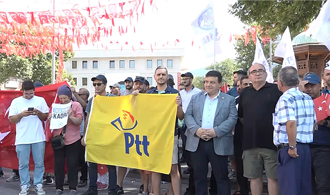 Bursa'da PTT çalışanları zam istedi
