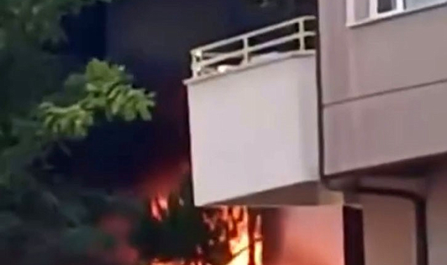 Bursa'da binada korkutan yangın