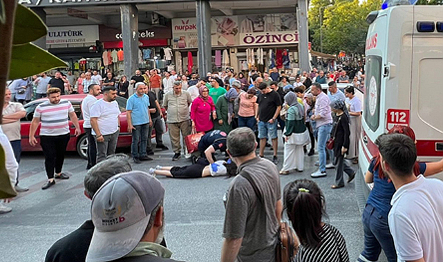 Denizli’de yaya geçidinde otomobil karşıdan karşıya geçmek isteyen kadına çarptı