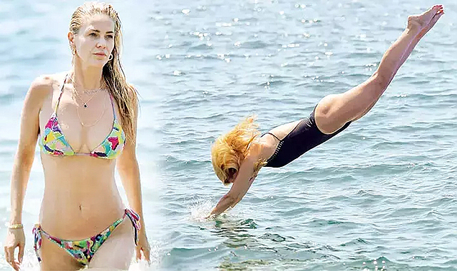 Emine Ün fit fiziğiyle dikkat çekti