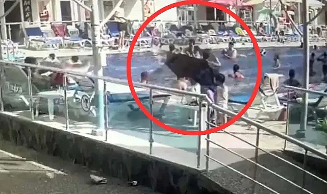 Havuz başında güneşlendiği esnada ‘baca kapağı’ düştü ağır yaralandı