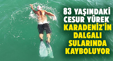 Samsun'un en yaşlı yüzücüsü Nurettin Topsakal'ın yüzme tutkusu
