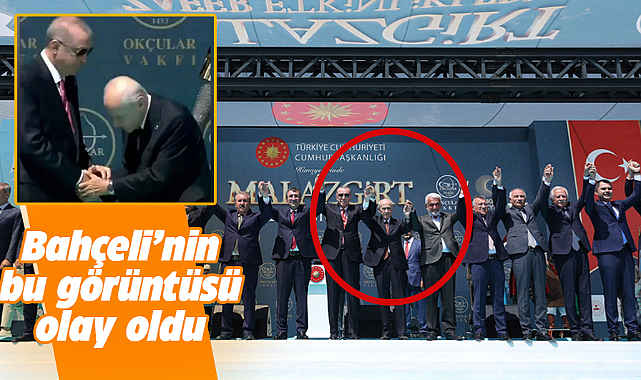 MHP lideri Bahçeli Erdoğan'ın elini öpmeye kalktı!