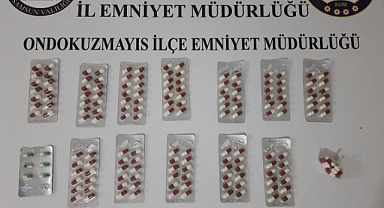 Samsun'da 173 adet sentetik ecza ele geçirildi